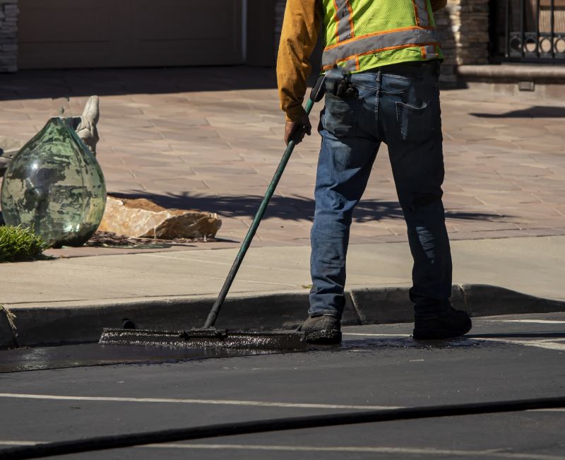 Professional Asphalt Sealing Crew
